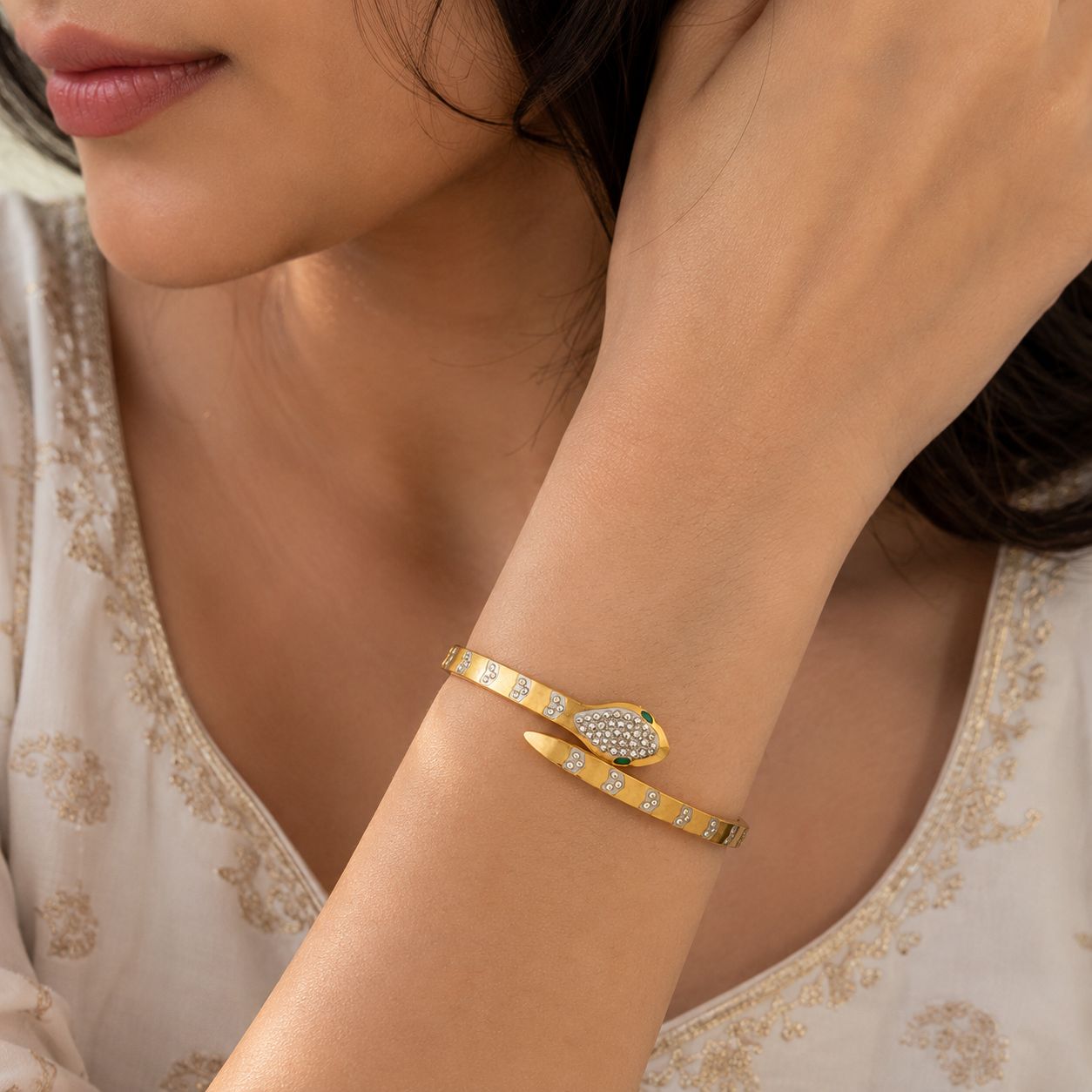 Serpentina Luxe Cuff Bracelet