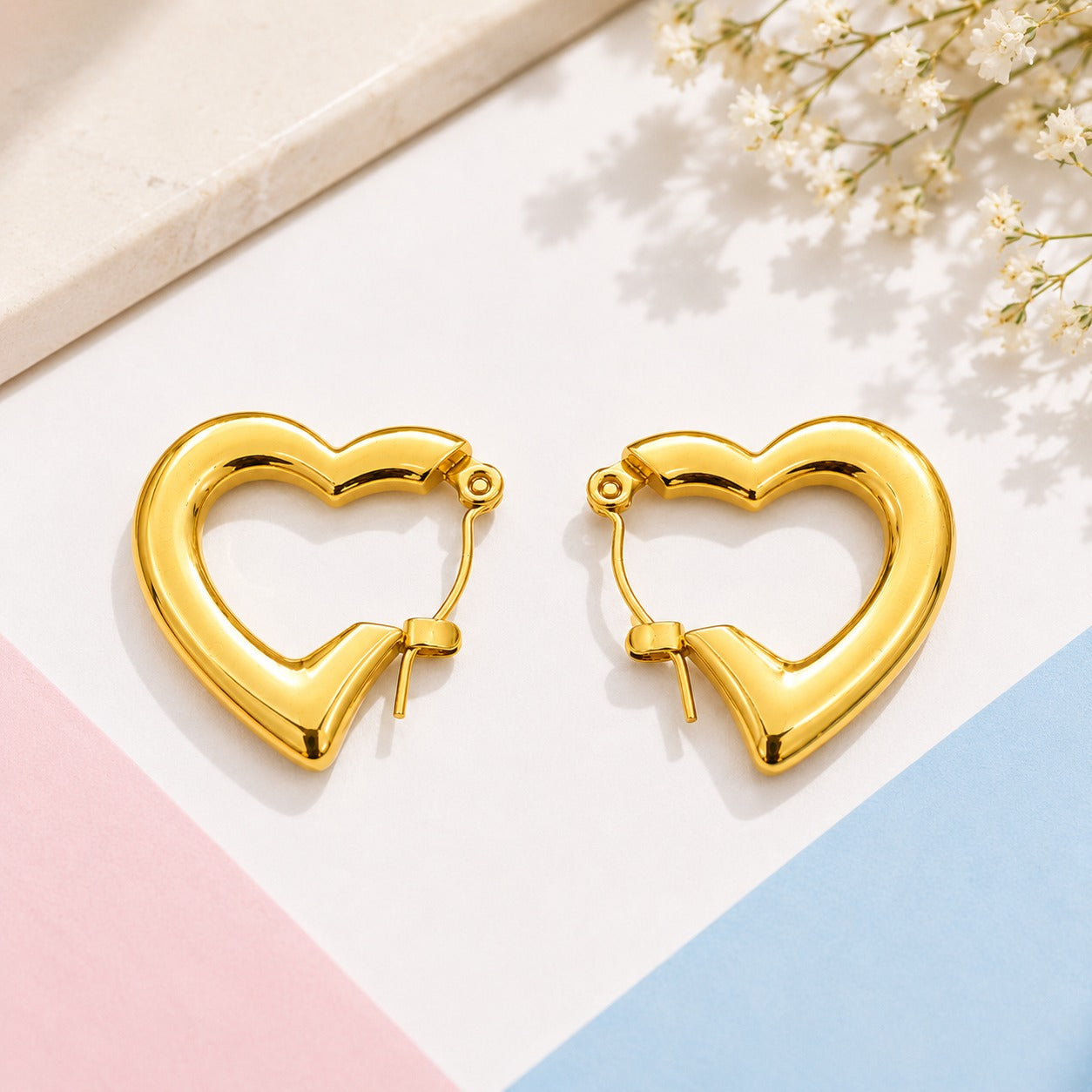 Amora Heart Hoop Earrings