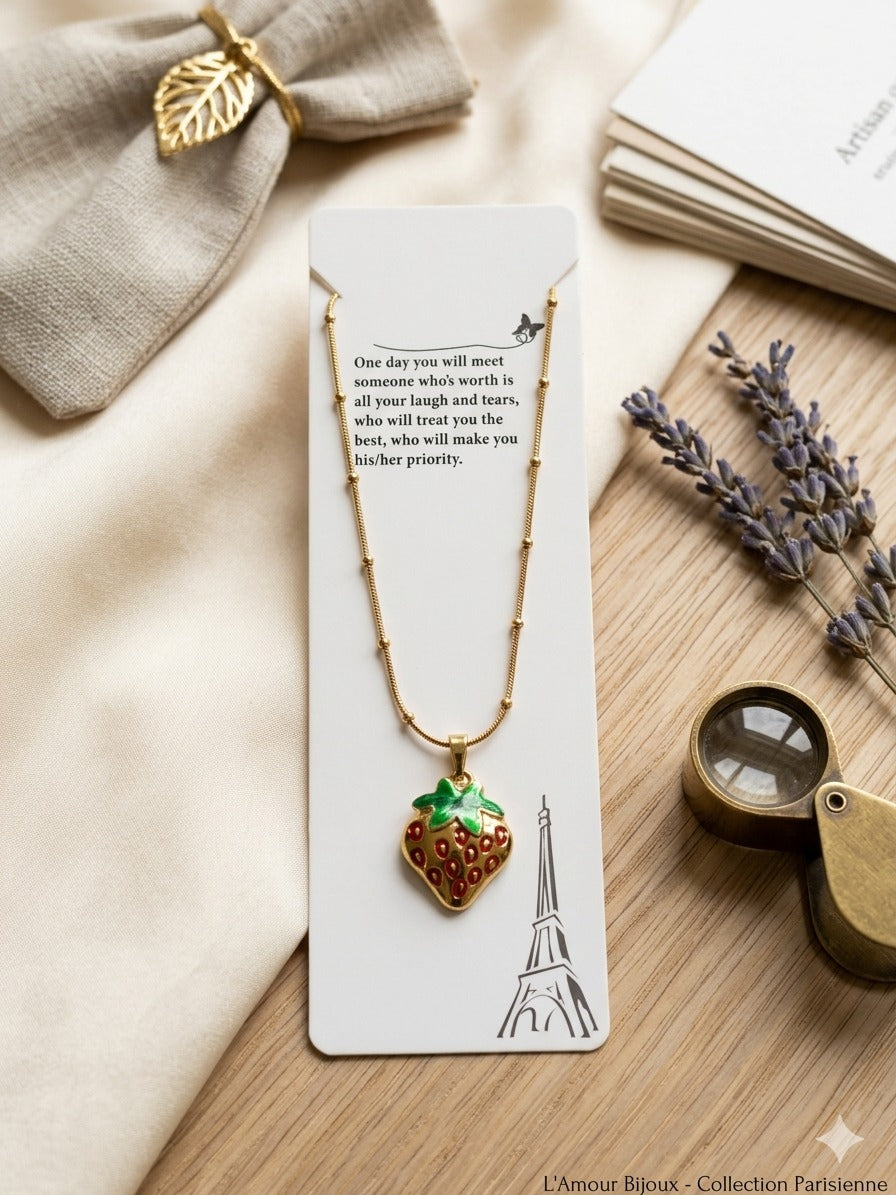 Berry Bloom Charm Necklace