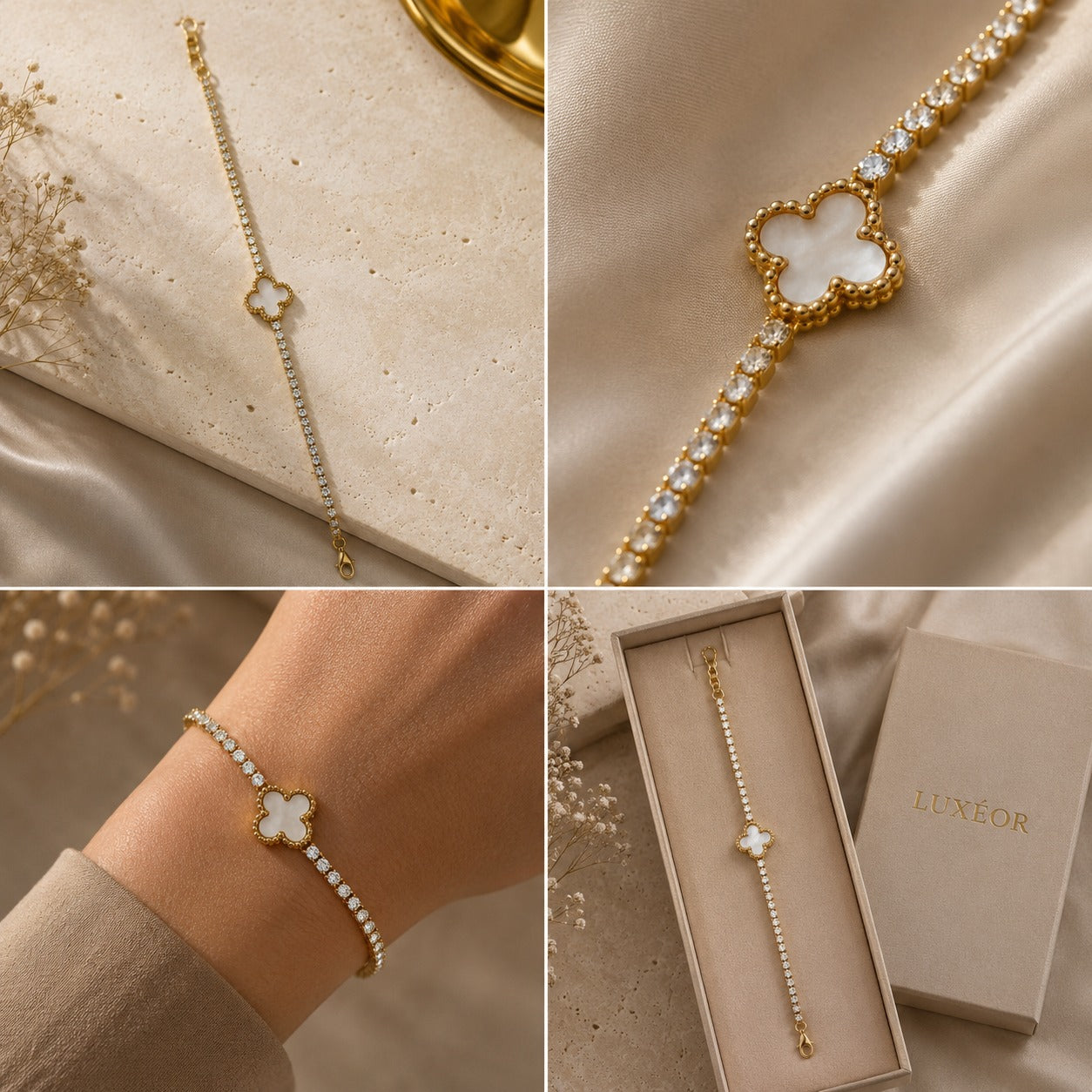 Celeste Clover Tennis Bracelet