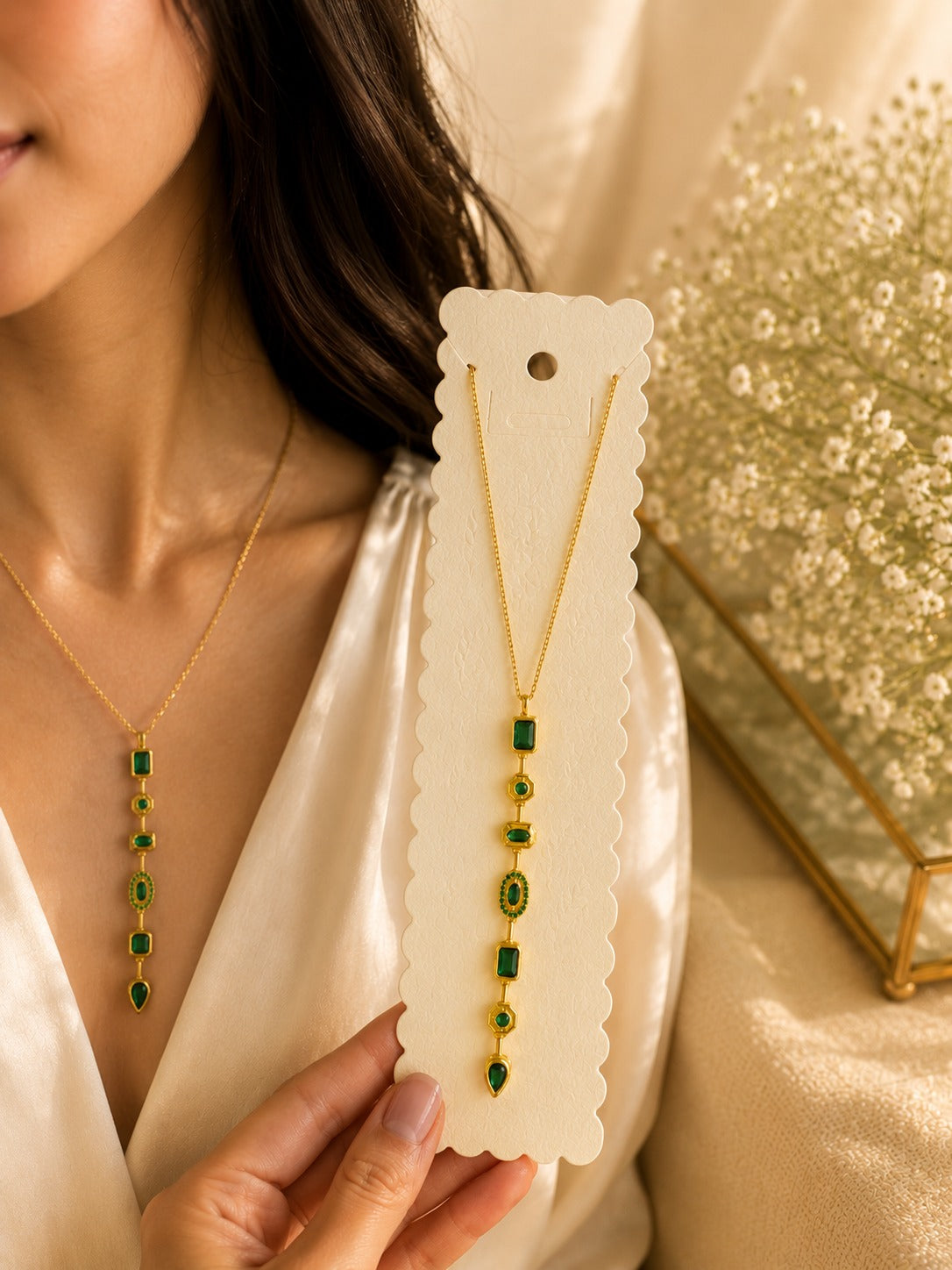 Emerald Grace Pendant Necklace