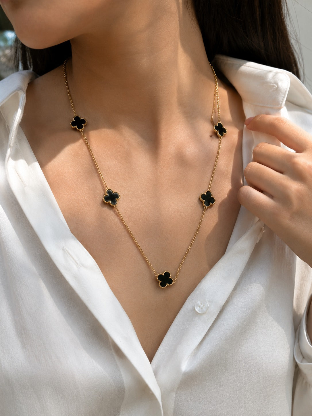 Midnight Clover Luxe Necklace