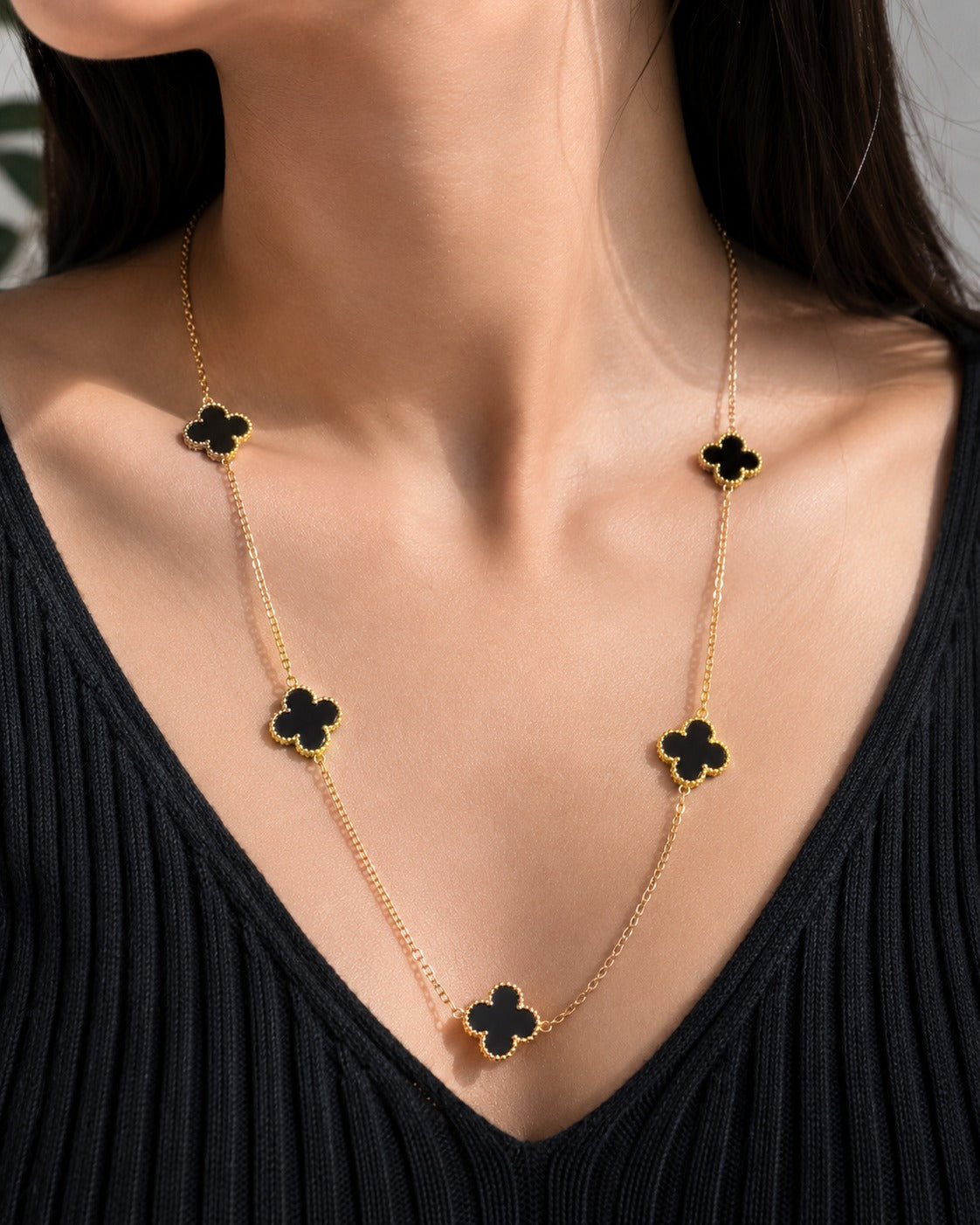 Midnight Clover Luxe Necklace