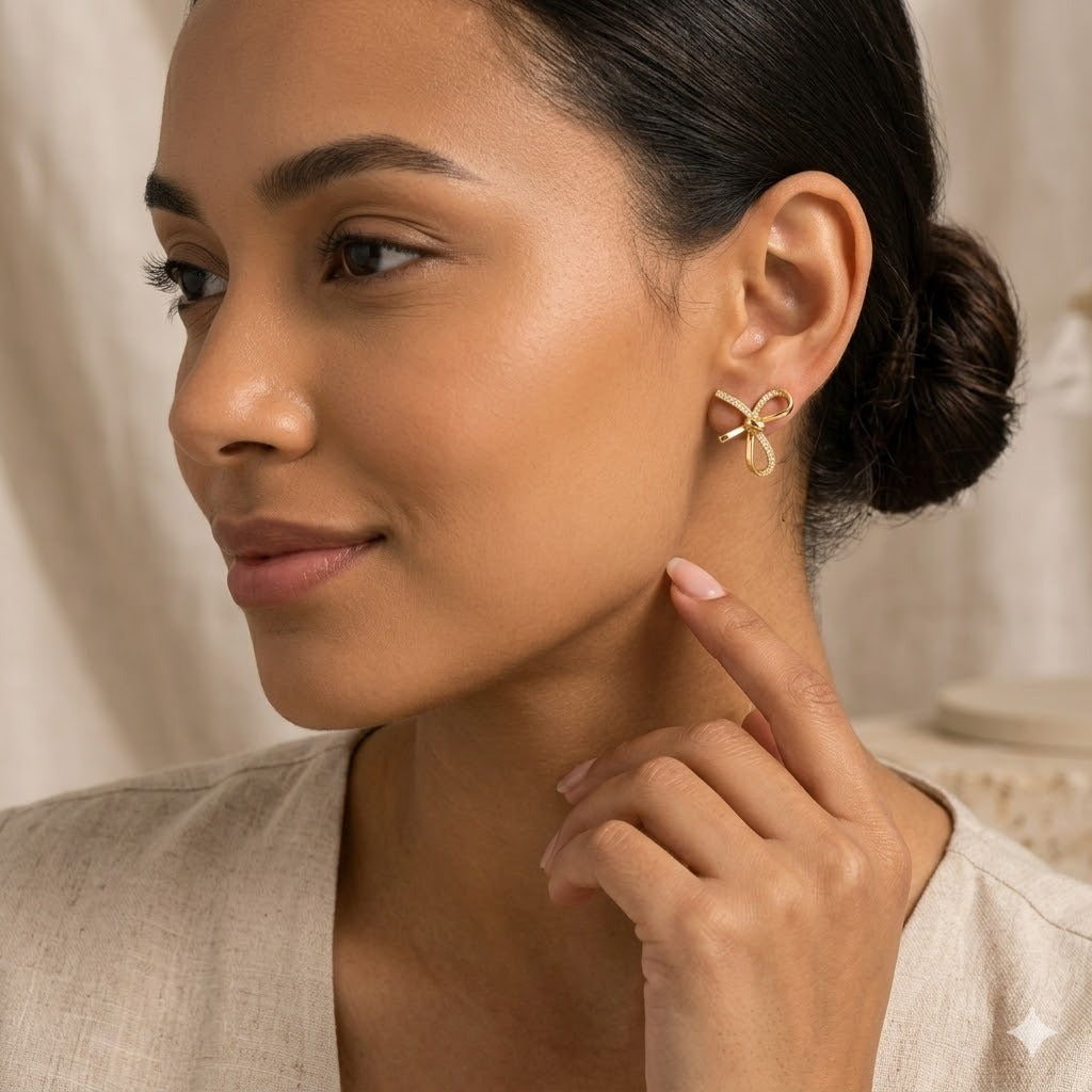 Luxe Bow Studs Earrings